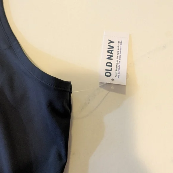 Old Navy Powersoft Go Dry Blue Sleeveless Collared Athletic Top, Size L, NWT